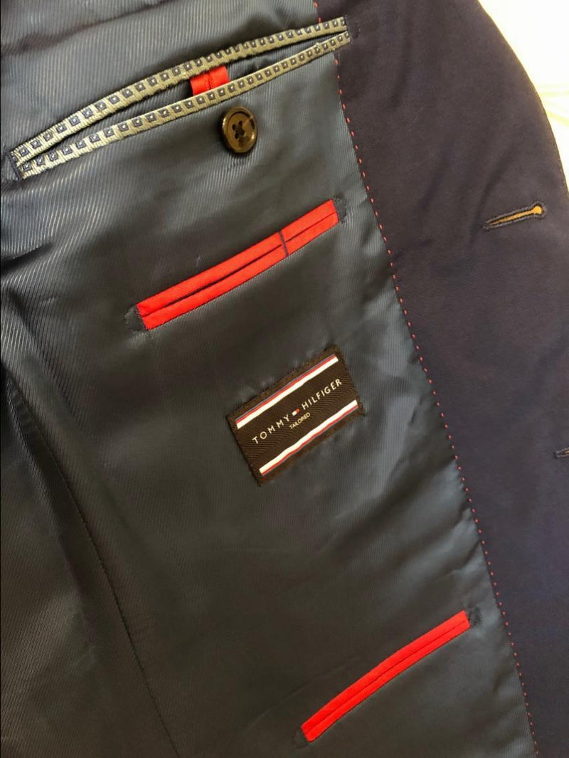 Tommy Hilfiger Blue Mens Single Breasted Suit