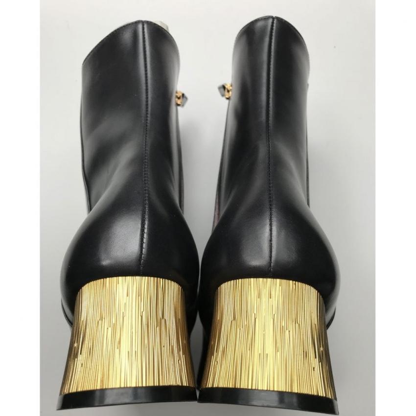 Gucci Black Leather Arielle Ankle Boots