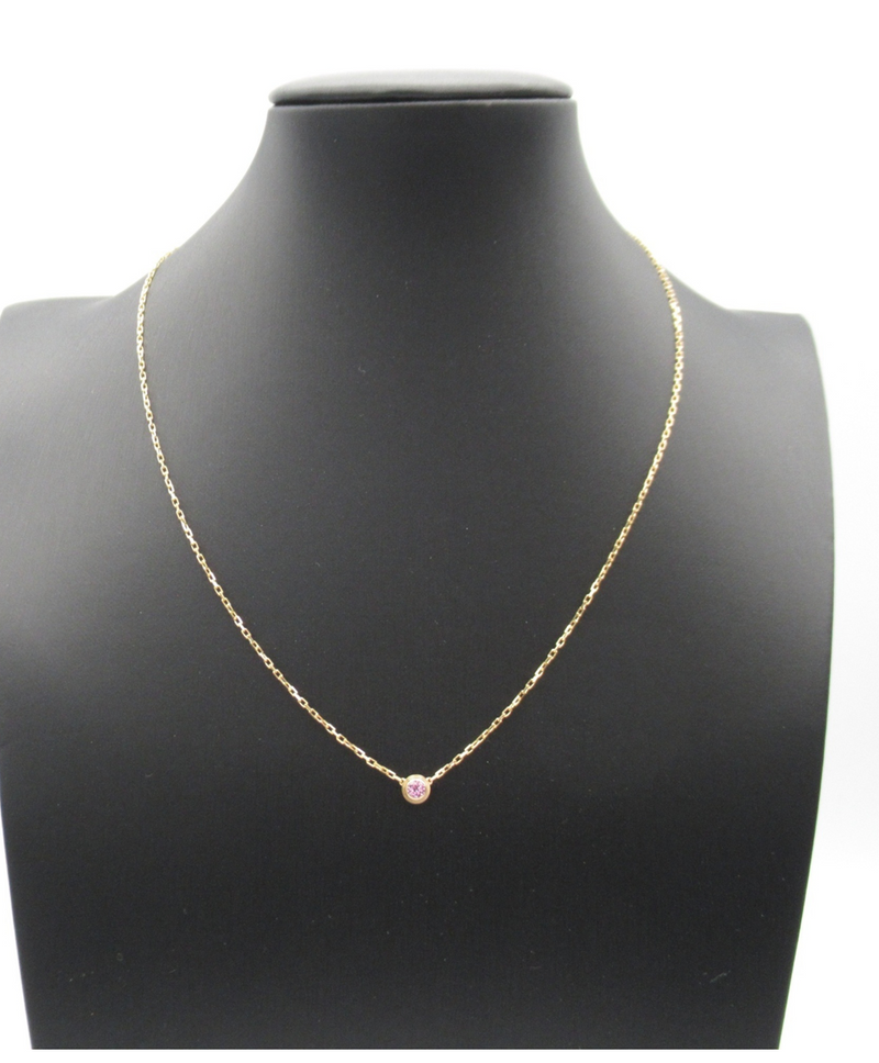 Cartier D'Amour Pink Sapphire Gold Necklace
