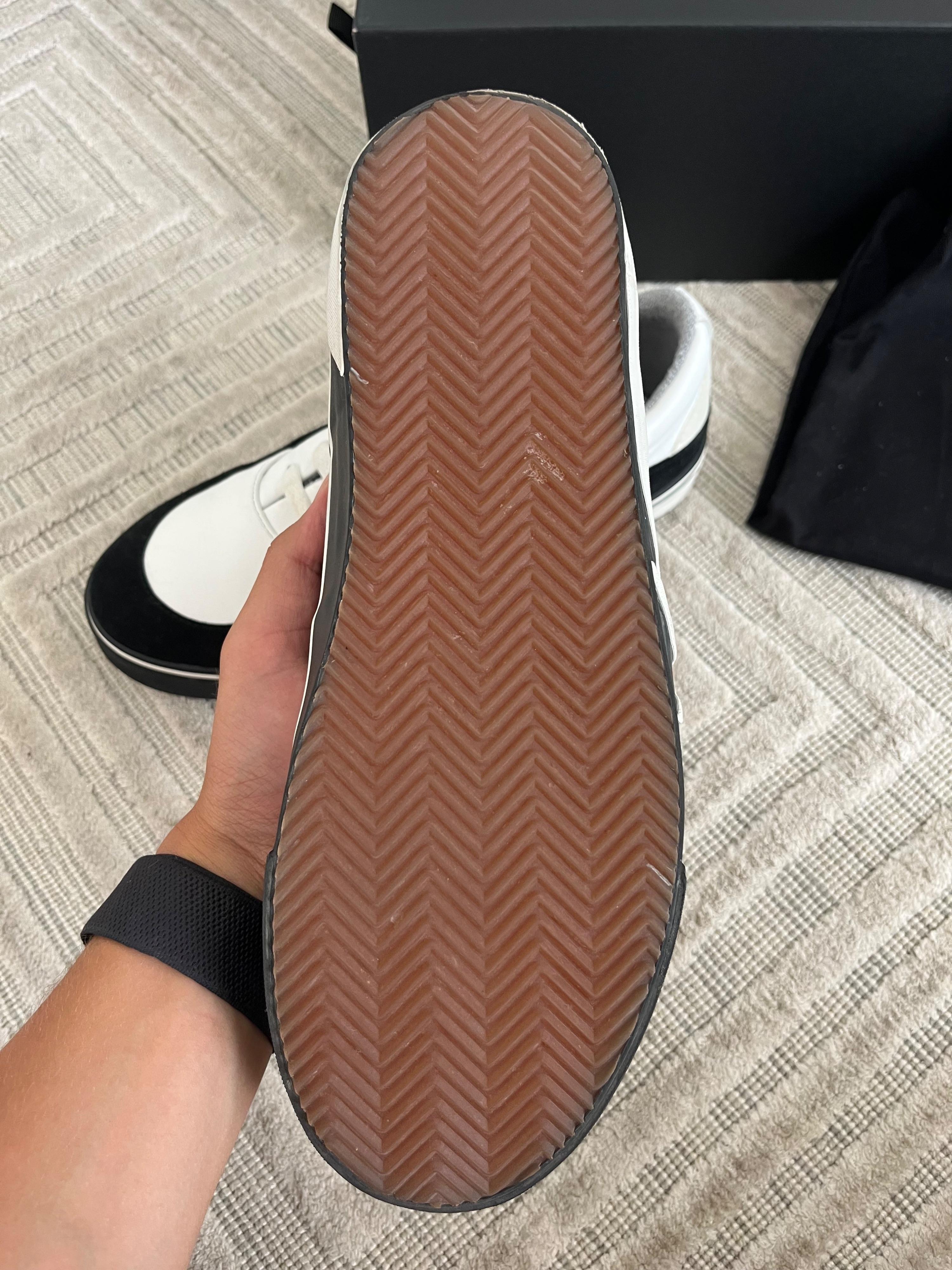 Palm Angels Men's Black And White Sneakers