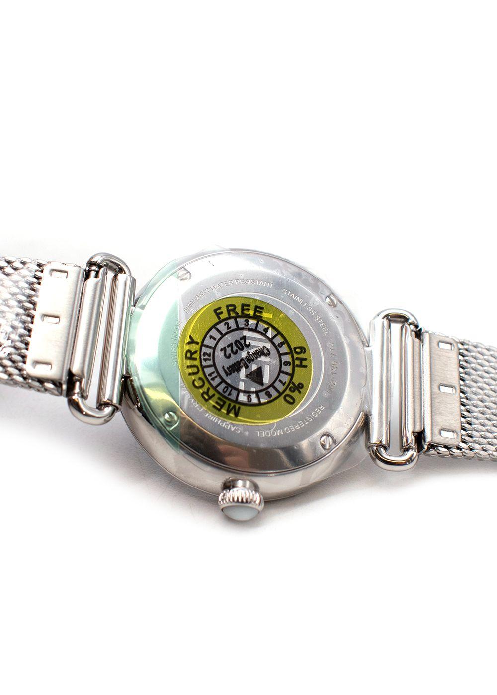 Fendi Palazzo Diamond Marker Mesh Strap Watch
