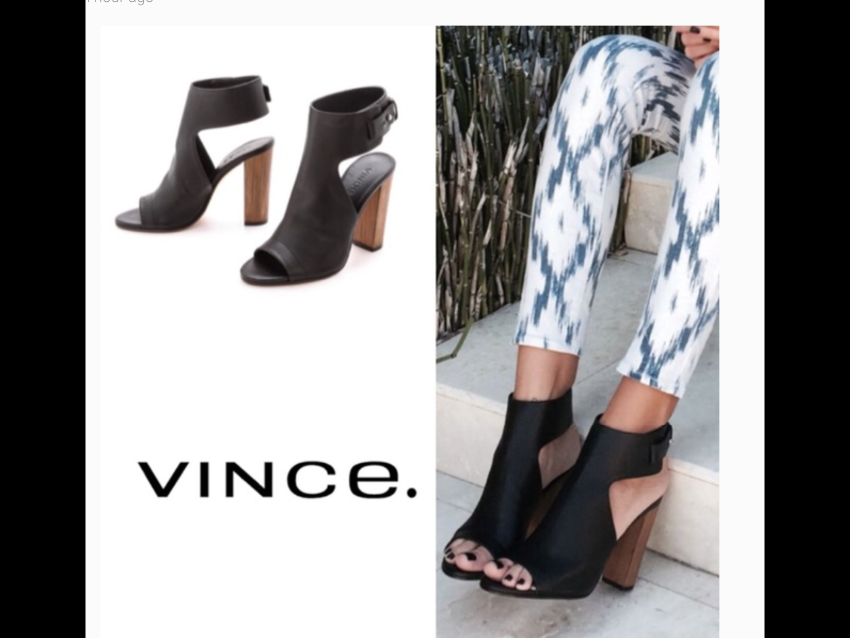 Vince Addie Leather Peep-Toe Booties