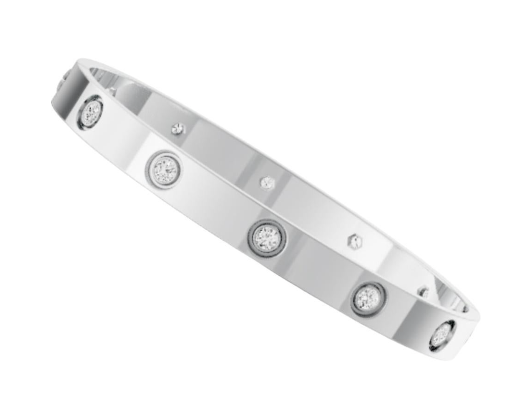 Cartier White Gold 10 Diamond love Bracelet 16