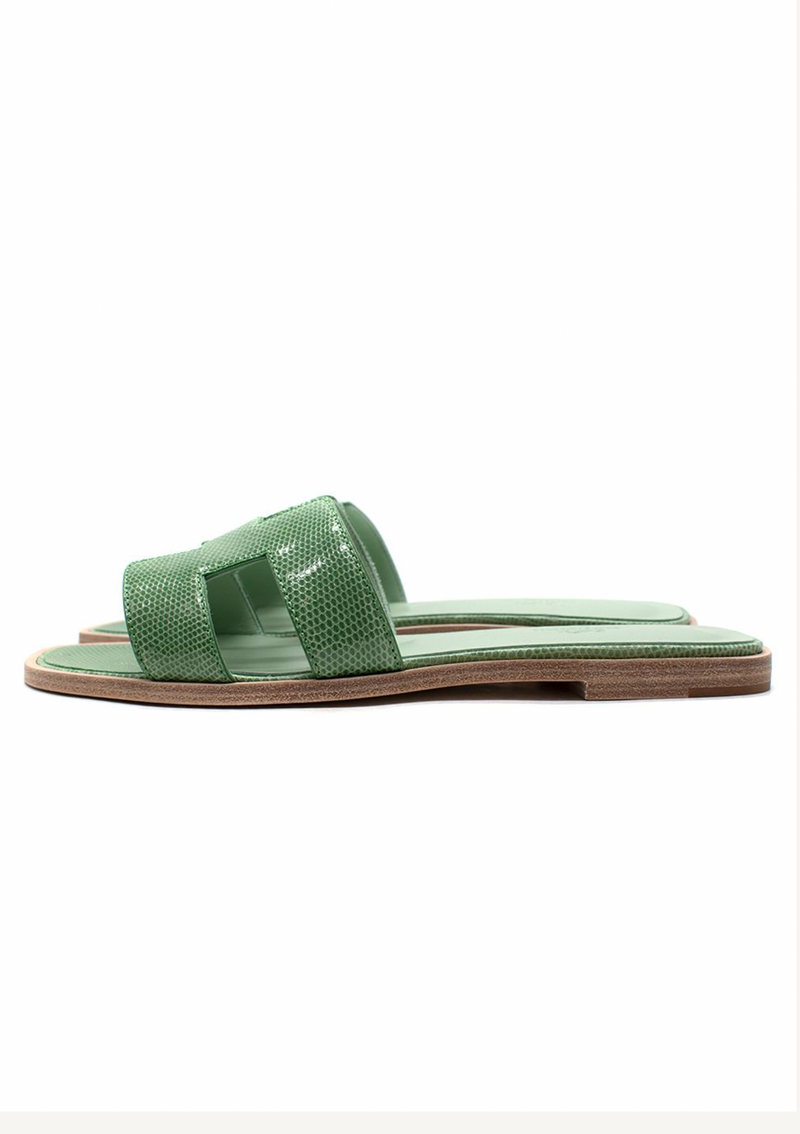 Hermes Vert Jade Niloticus  Lizard Oran Sandals