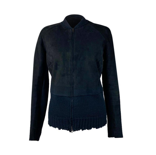 B-Used black suede biker jacket