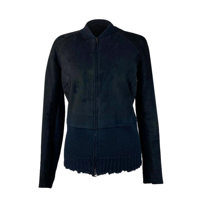 B-Used black suede biker jacket