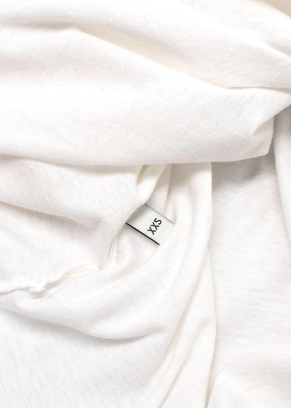 Gucci White Washed Logo Distressed Neckline  T-Shirt
