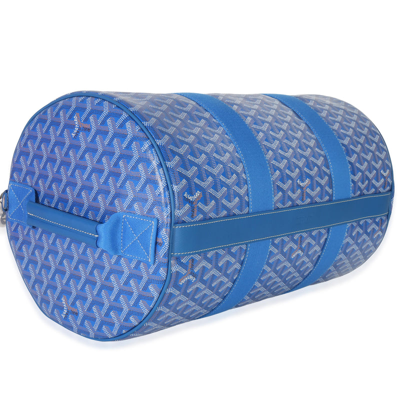 Goyard Sky Blue Goyardine Barrel 40 Sports Bag