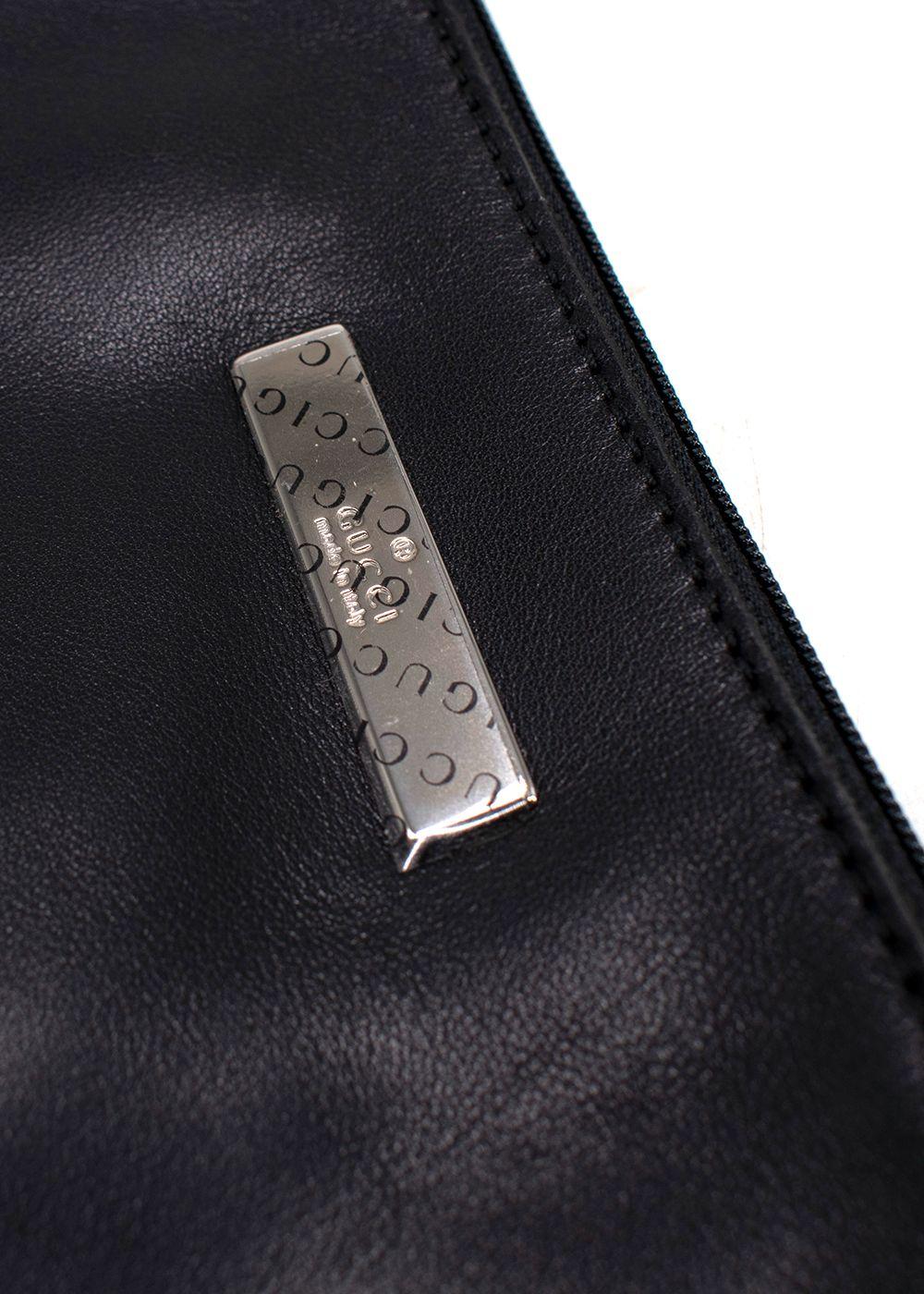 Gucci Vintage Black Leather Pouch