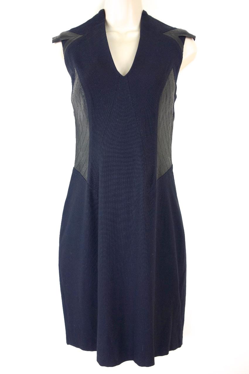 Helmut Lang contrast-panel dress