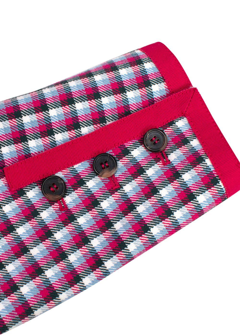 Carolina Herrera Two-Button Cotton Jacket in Pink Check