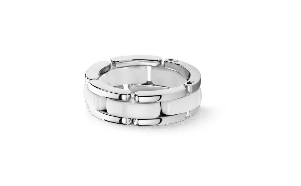 18k White Gold & Ceramic Ultra Ring