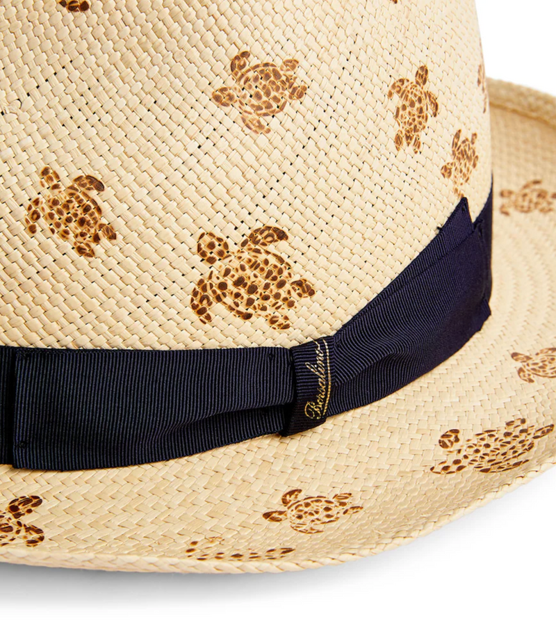 Vilebrequin x Borsalino Turtle Print Straw Hat