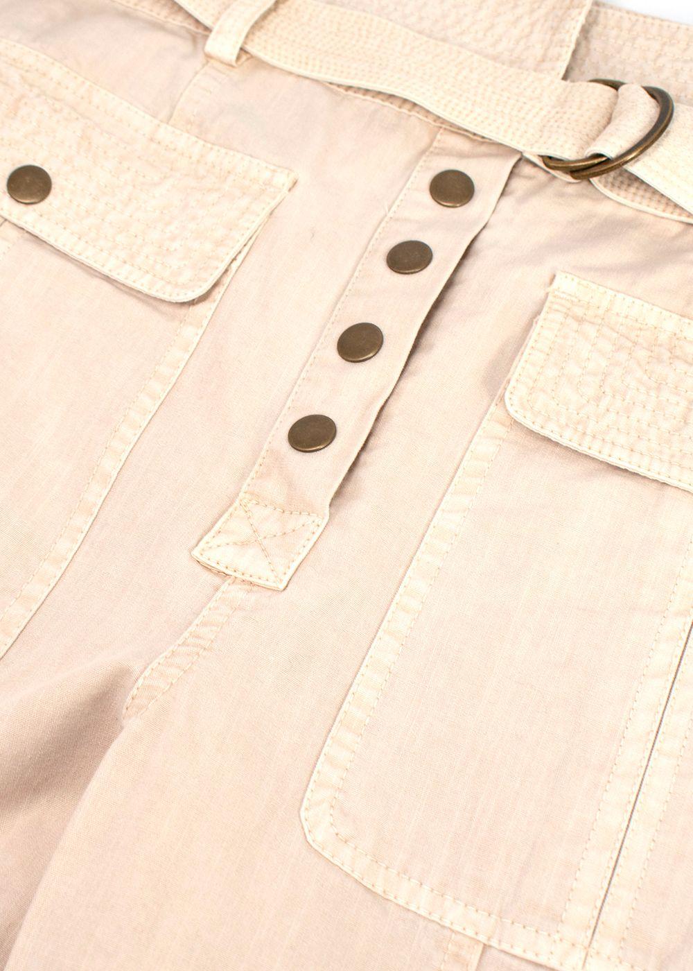 Ulla Johnson Beige Oliver High Rise Belted Trousers