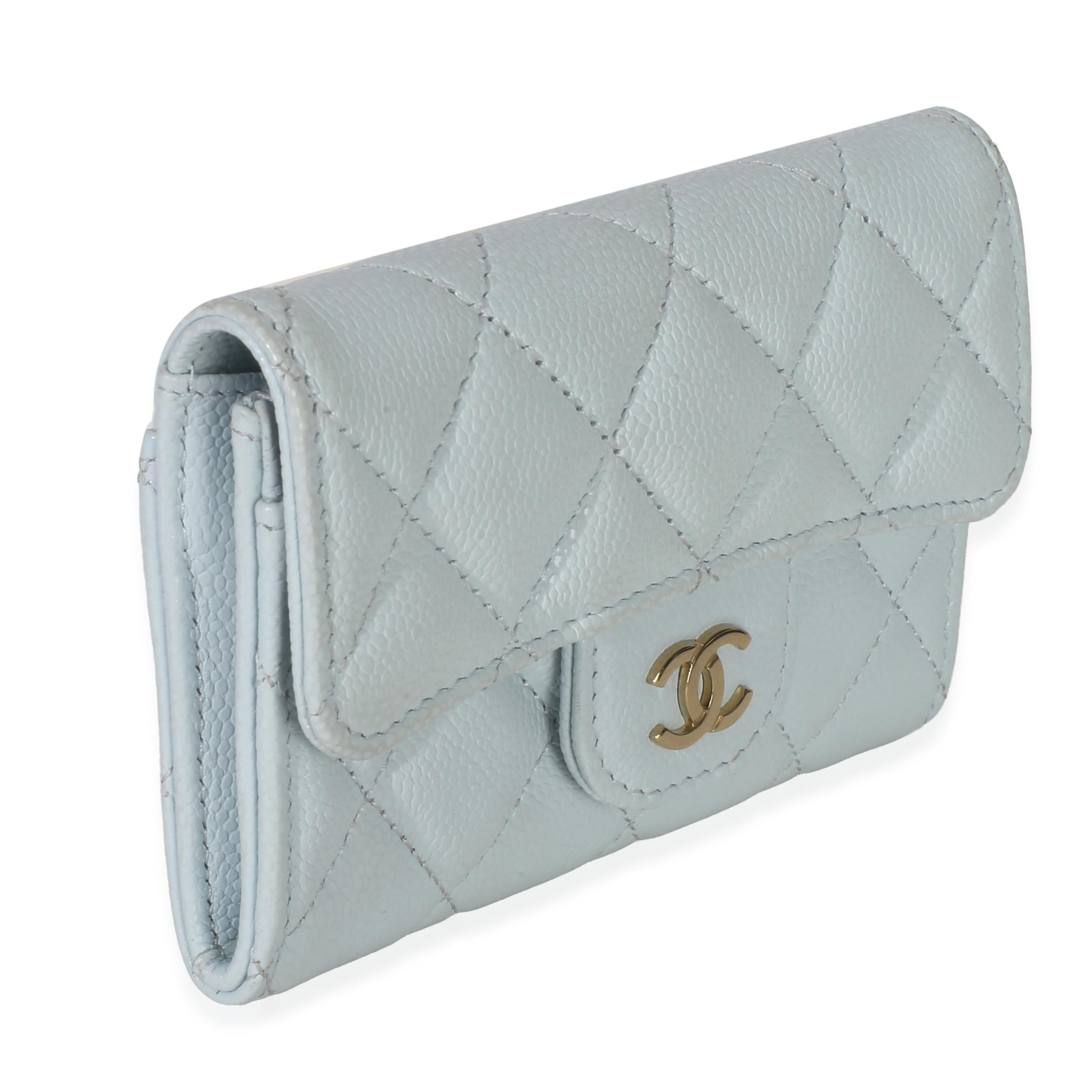 Chanel  Quilted Caviar Flap Card Holder