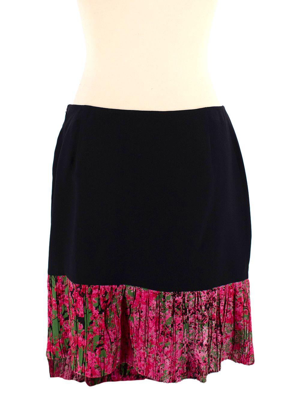 Christian Dior Pink Pleated Asymmetric Silk Skirt