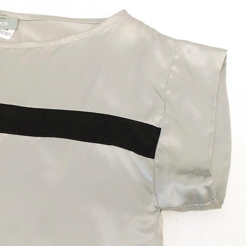 Osman Silver Satin Pyjama Top