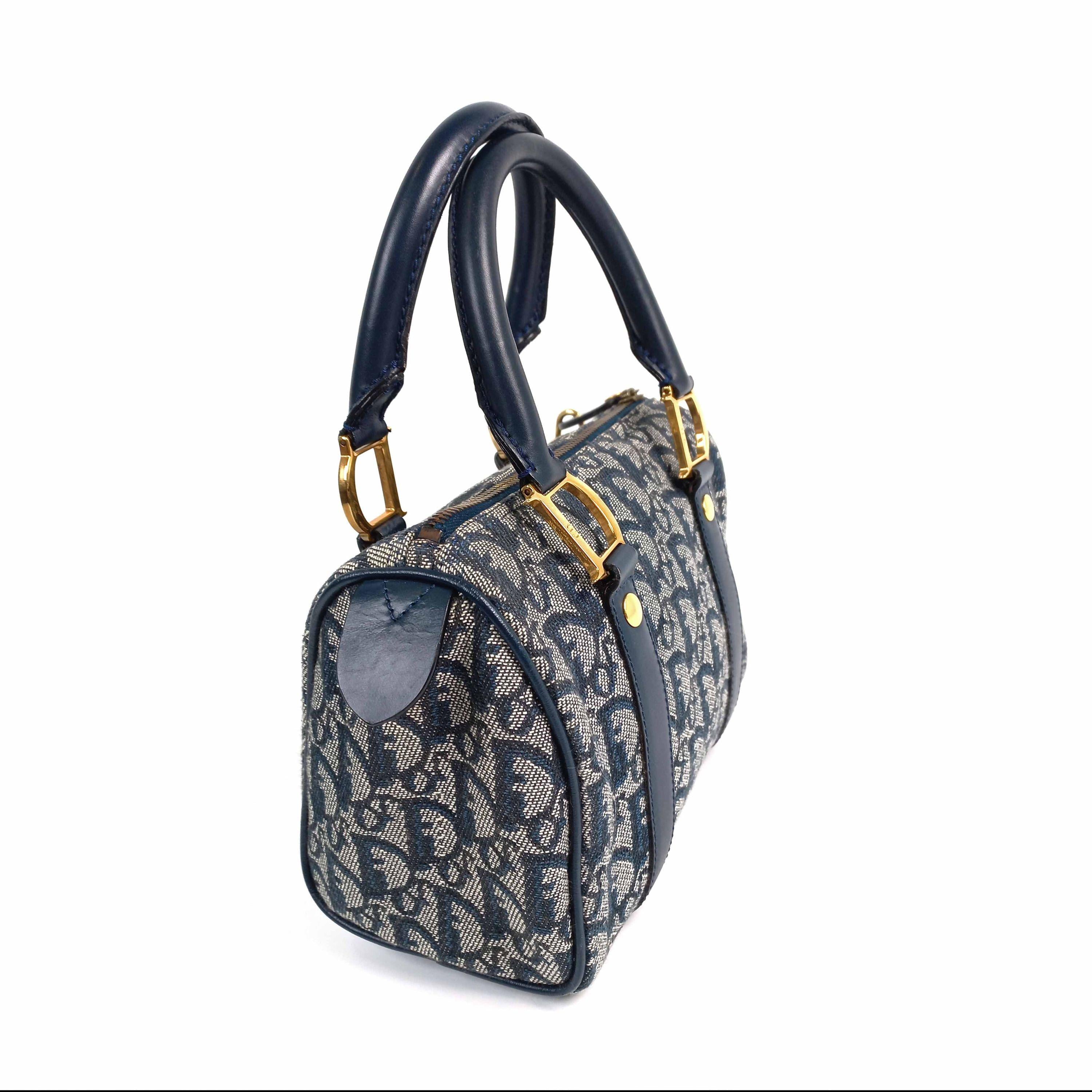 Oblique Canvas Boston Bag