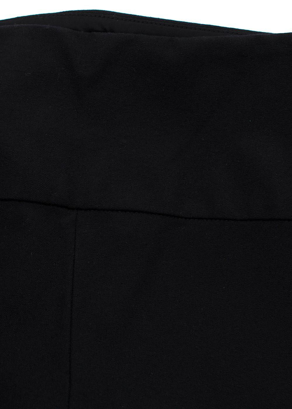 Theory Black Cotton Blend Trousers