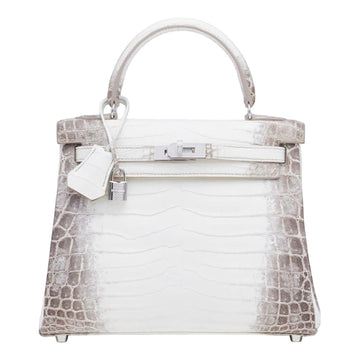 Hermès Kelly 25cm Sellier Niloticus Crocodile Himalaya White Gold Diamond Hardware
