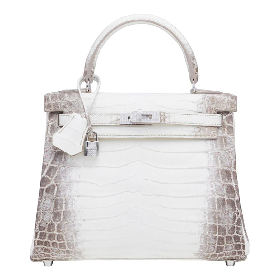 Hermès Kelly 25cm Sellier Niloticus Crocodile Himalaya White Gold Diamond Hardware