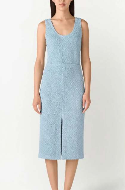 St. John Tweed Scoop Neck Dress