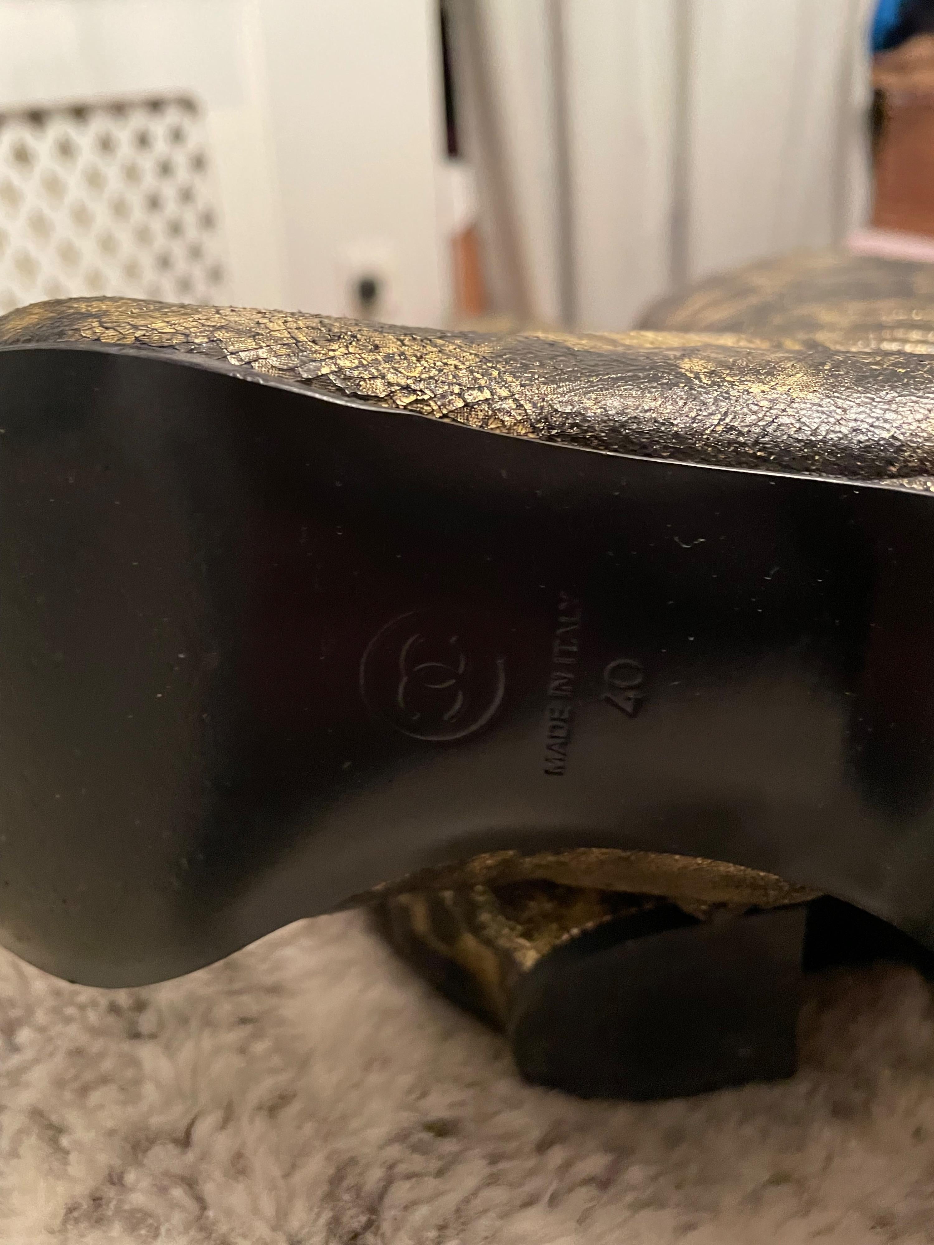 CC Gold Leather Riding Boots