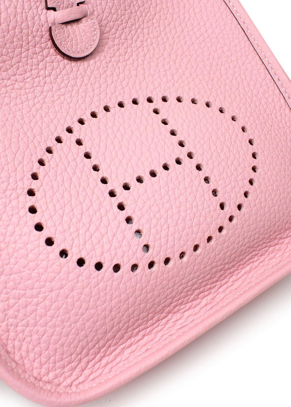 Hermes Mini Evelyn Rose Sakura with Palladium Hardware