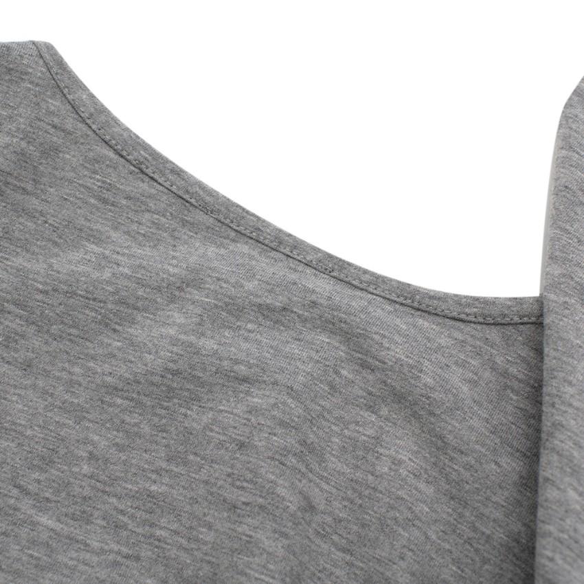 Lili Gaufrette Grey Long Sleeve Kitten Pocket T-Shirt