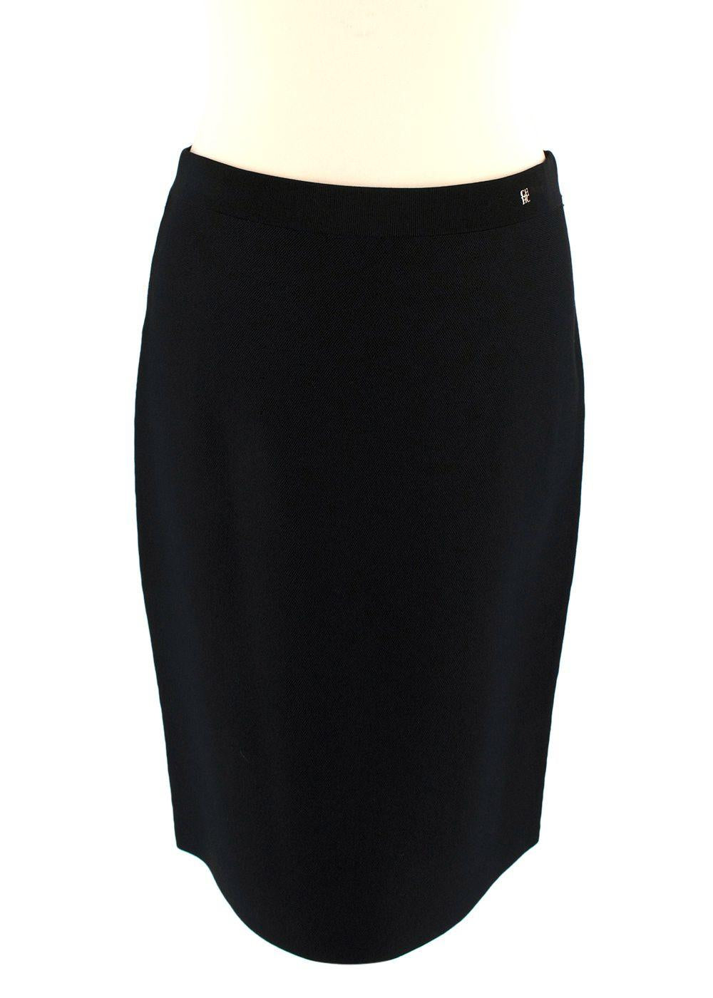 Carolina Herrera Black Peplum Skirt Suit