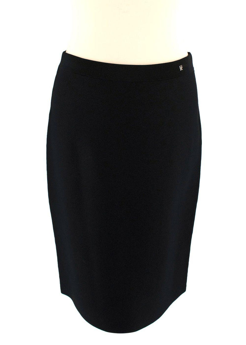 Carolina Herrera Black Peplum Skirt Suit