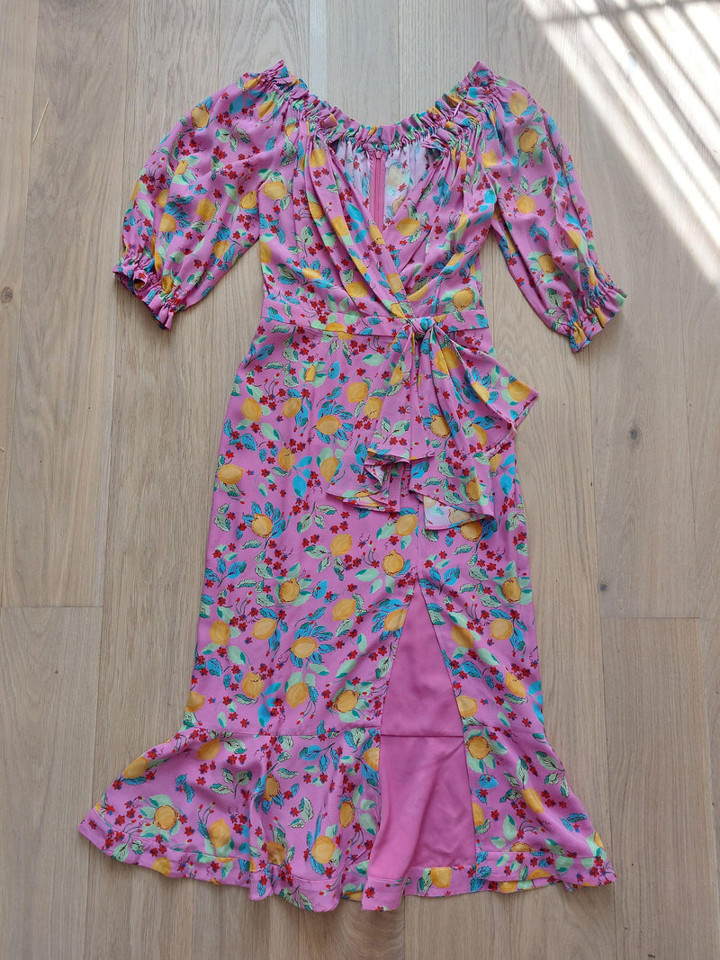 Saloni Pink Floral Olivia Dress