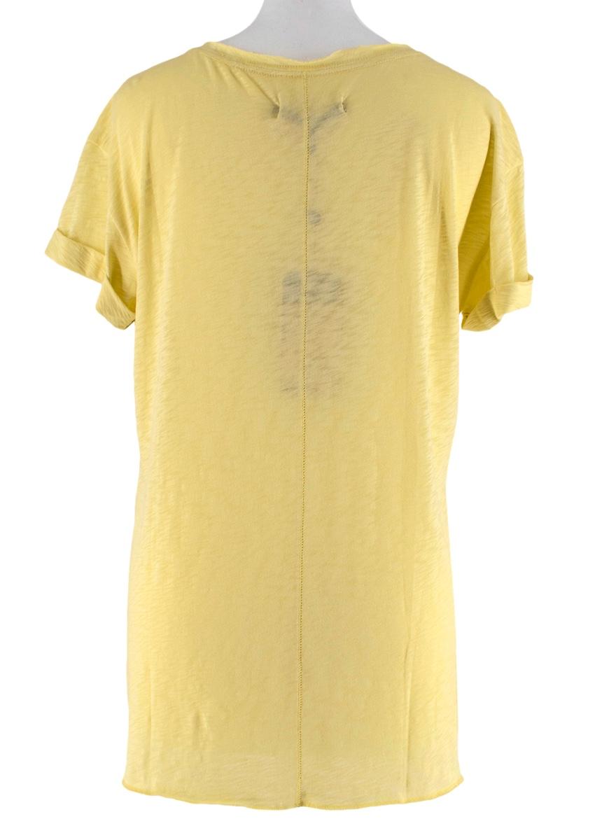 Rag & Bone / Knit Yellow Cotton T-shirt