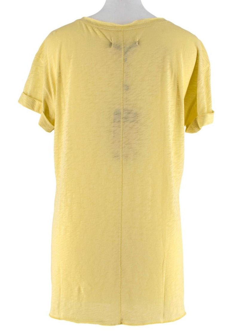 Rag & Bone / Knit Yellow Cotton T-shirt