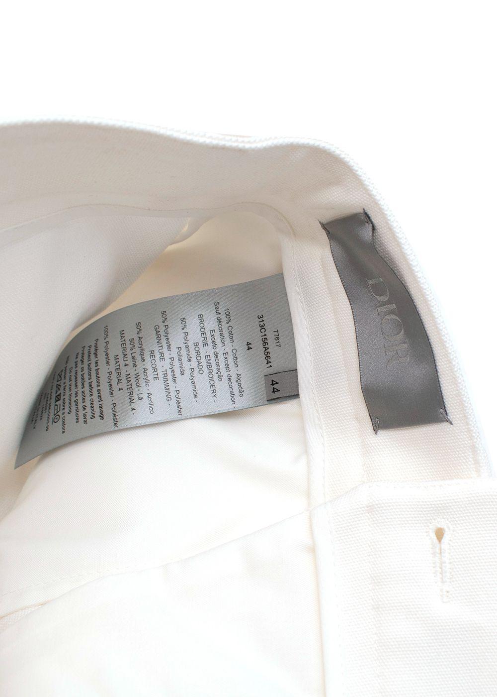 Dior Homme White Bunny Motif Tailored Shorts