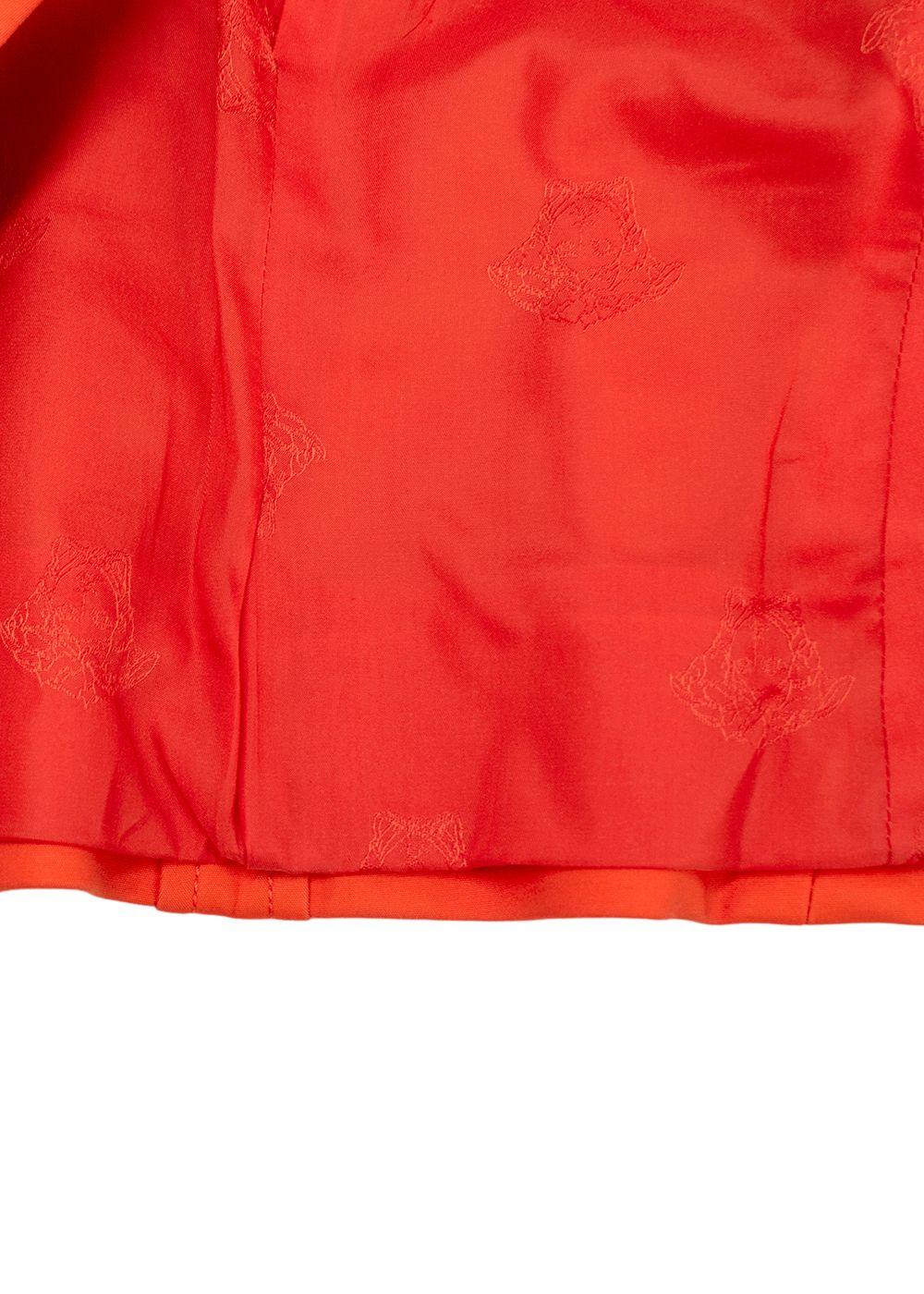 Versace Orange Single Breasted Blazer