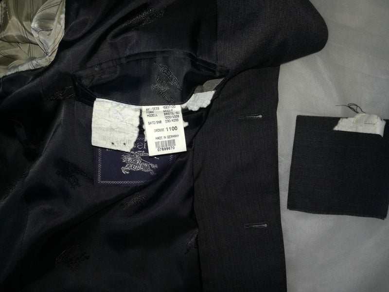 BURBERRYS' Bristol Dark Grey Single Breasted Wool Jacket