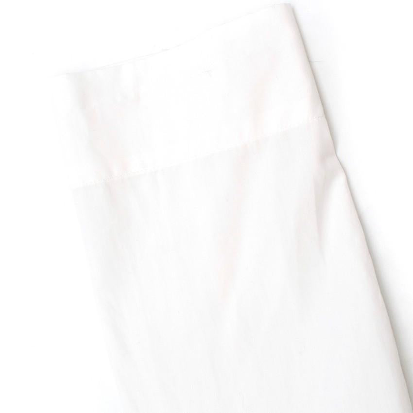 Tome White V-neck Long Sleeve Shirt