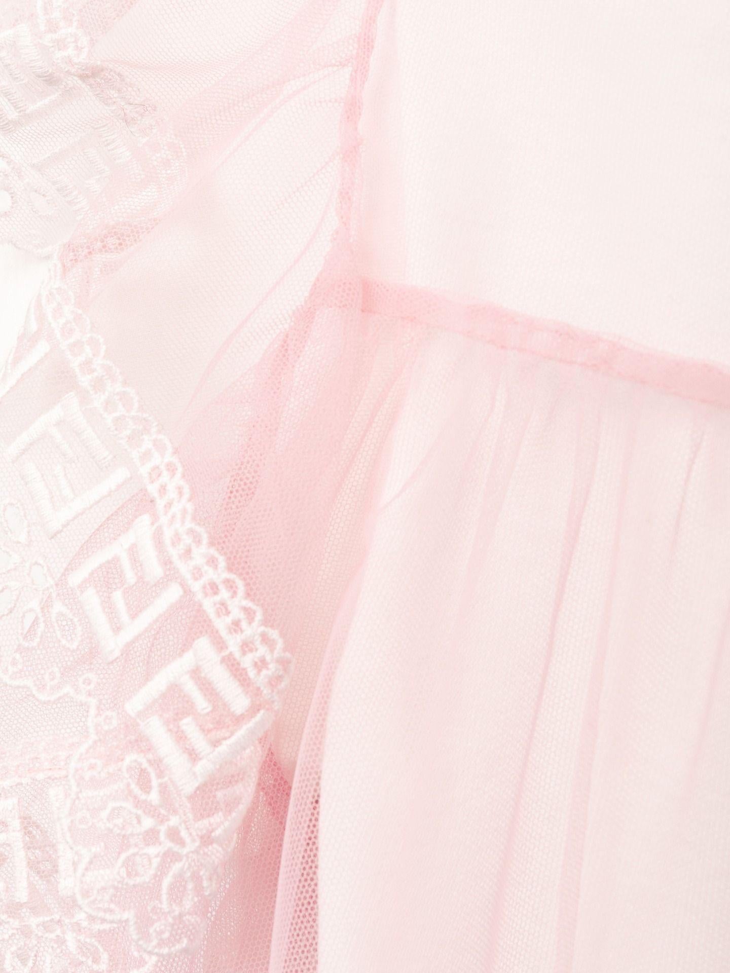 Kids 6Y Pink & White Tulle Dress