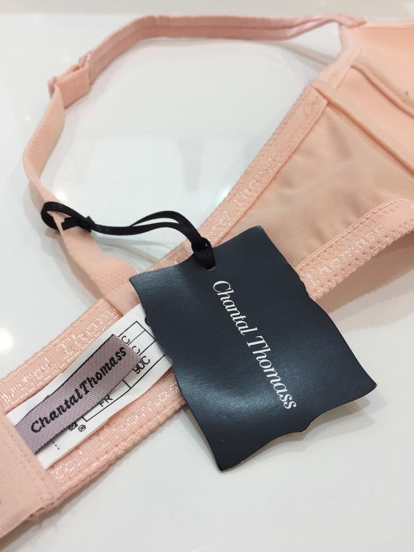 Chantal Thomass Rose Pink Satin Jacquard Pad Bra