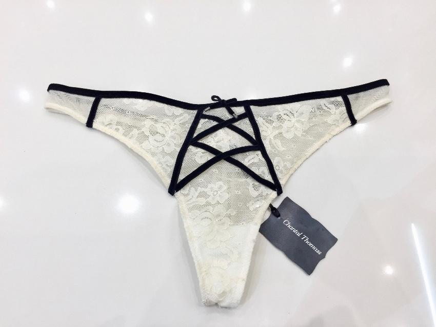 Chantal Thomass Couture Leavers Lace & Velvet Pad Corset Bra & Thong