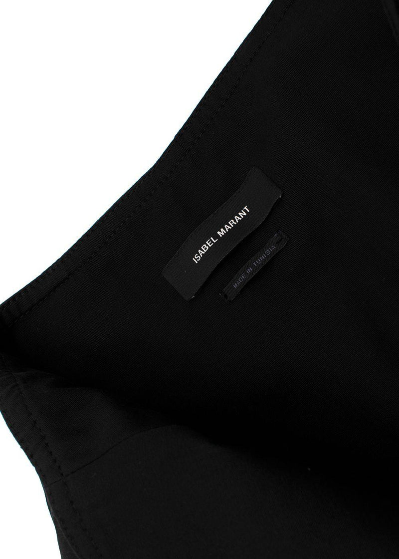 Black Zip-Front Cargo Skirt