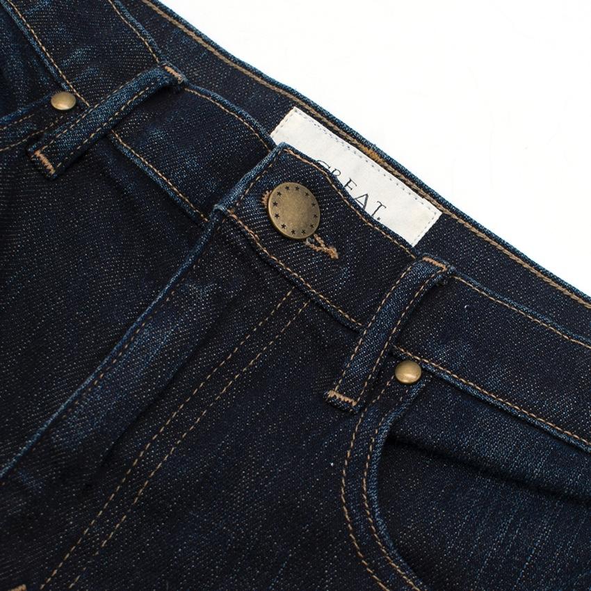 The Great dark denim washed straight jeans