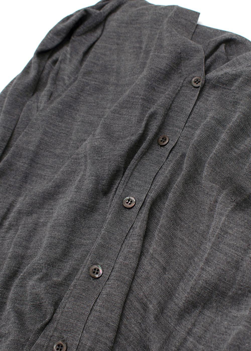 Prada Grey Super Fine Knit Cardigan