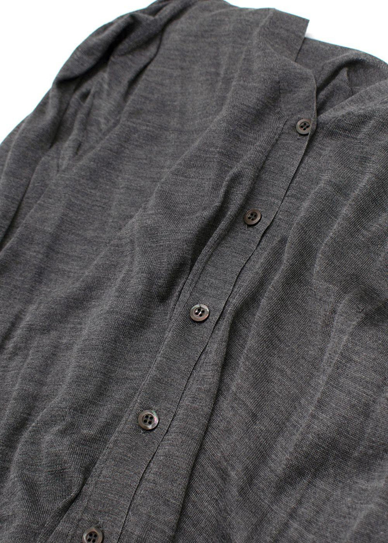 Prada Grey Super Fine Knit Cardigan