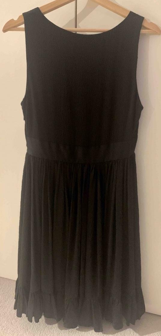 Balenciaga Black Draped Silk Dress