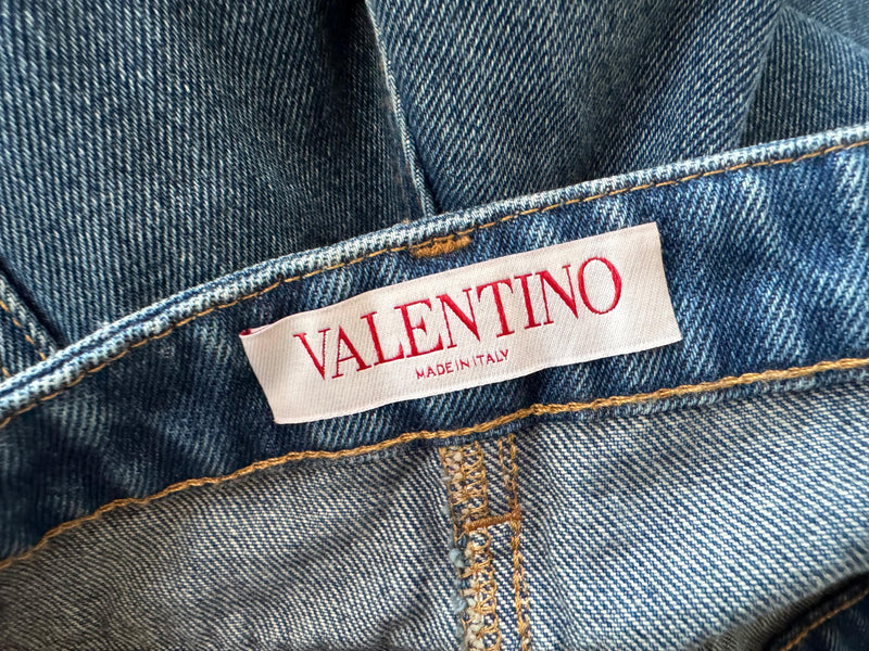 Valentino Denim Cuffed Shorts
