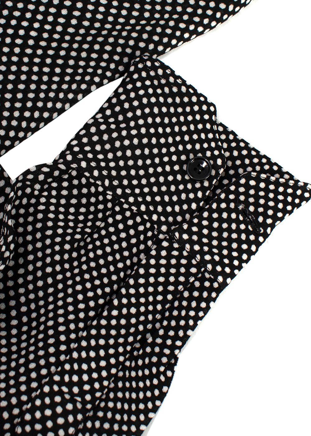 Celine Black and White Polka Dot Shirt