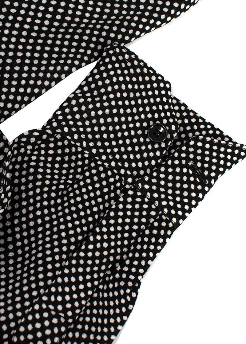 Celine Black and White Polka Dot Shirt