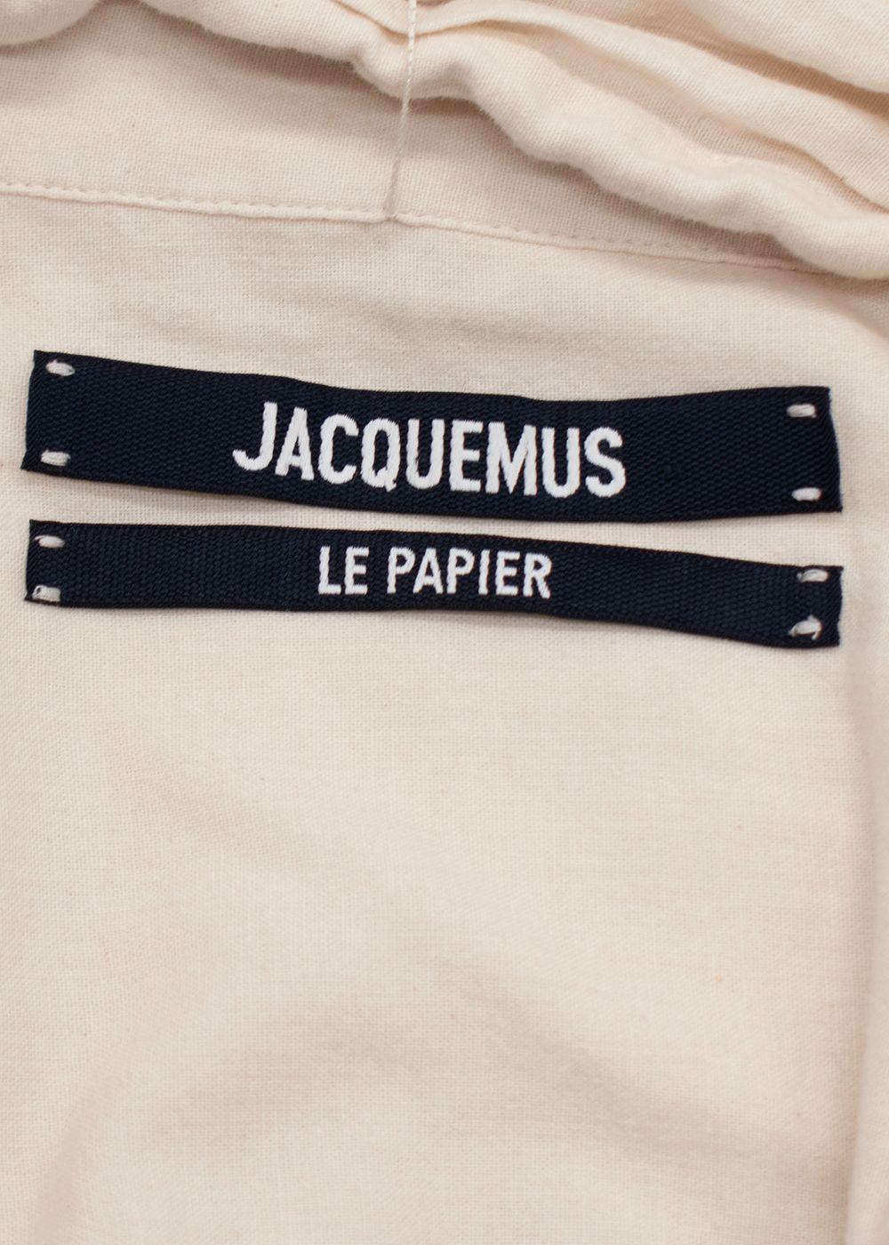 Jacquemus Neutral Le Papier Mini Dress